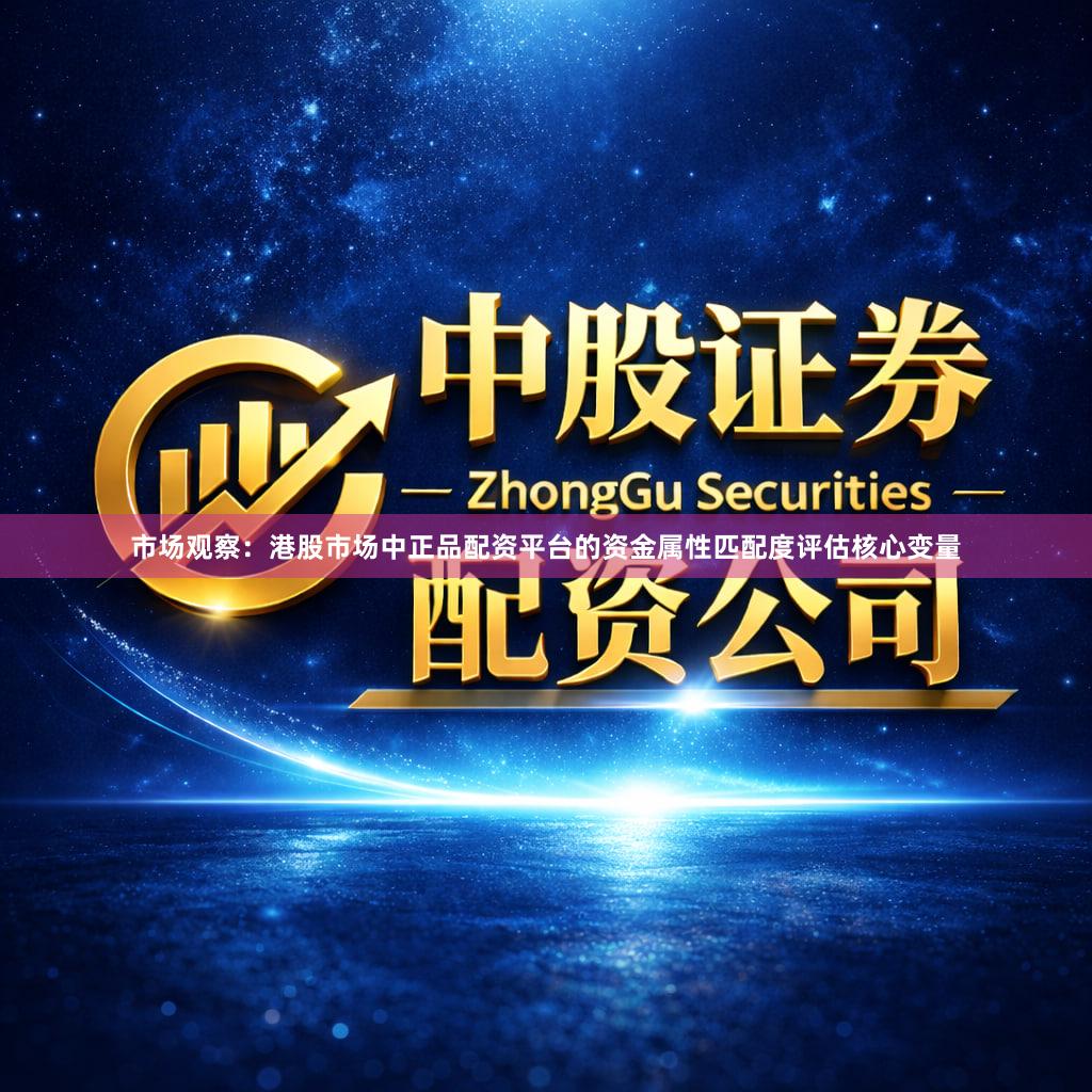 市场观察：港股市场中正品配资平台的资金属性匹配度评估核心变量